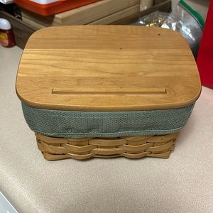 Longaberger recipe box with liner